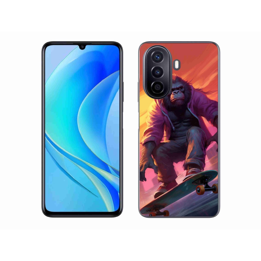 Gél borítás mmCase a Huawei Nova Y70-hez - gorilla a gördeszkán