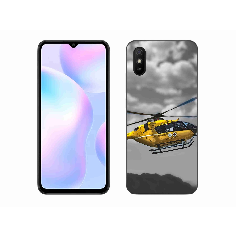 Gél borítás mmCase a Xiaomi Redmi 9AT-hoz - sárga helikopter