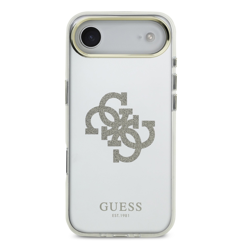 Guess PC/TPU Mirror 4G Glitter Logo MagSafe hátlap az iPhone Airhez Arany