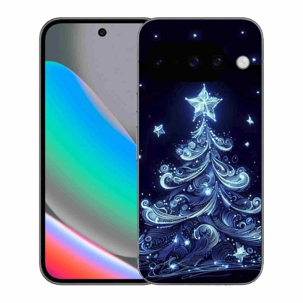 Gél borítás mmCase a Google Pixel 10 számára - neon karácsonyfa 4