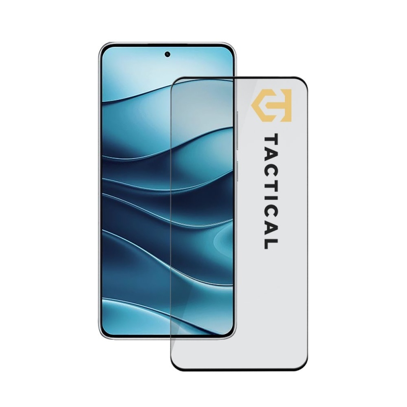 Taktikai üvegpajzs 5D üveg a Xiaomi Redmi Note 15 Fekete számára