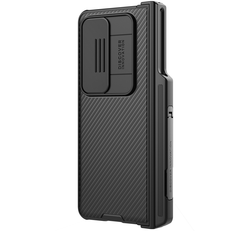 Nillkin CamShield PRO Slot+Stand Back Cover for Samsung Galaxy Z Fold 4 5G fekete