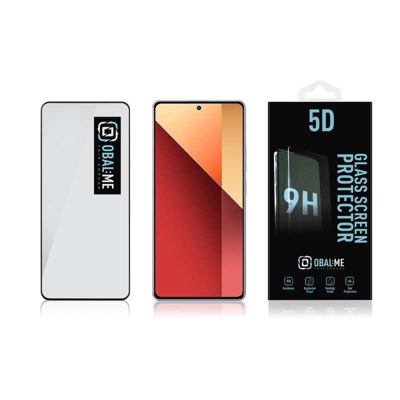 CSOMAG:ME 5D edzett üveg Xiaomi Redmi Note 13 Pro 4G/5G Fekete
