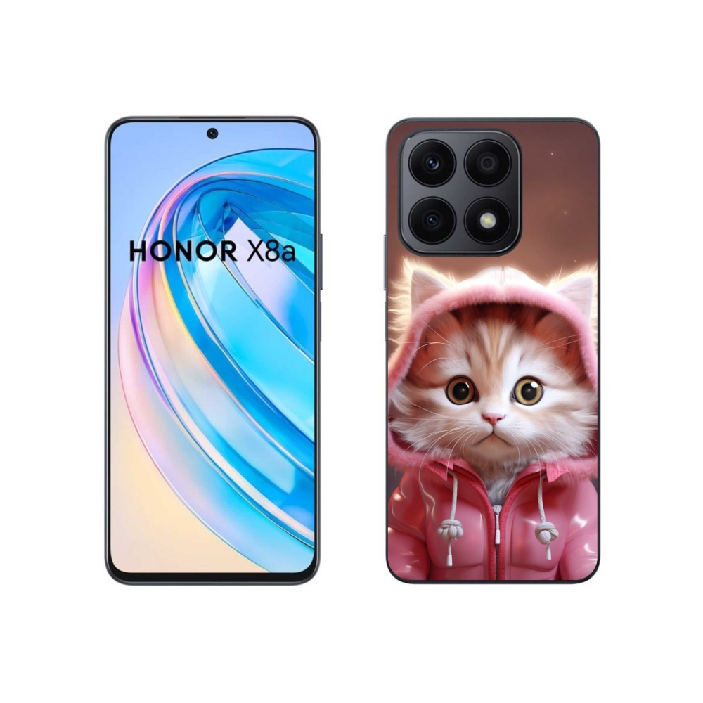 Gél borító mmCase a Honor X8a számára - aranyos cica 3