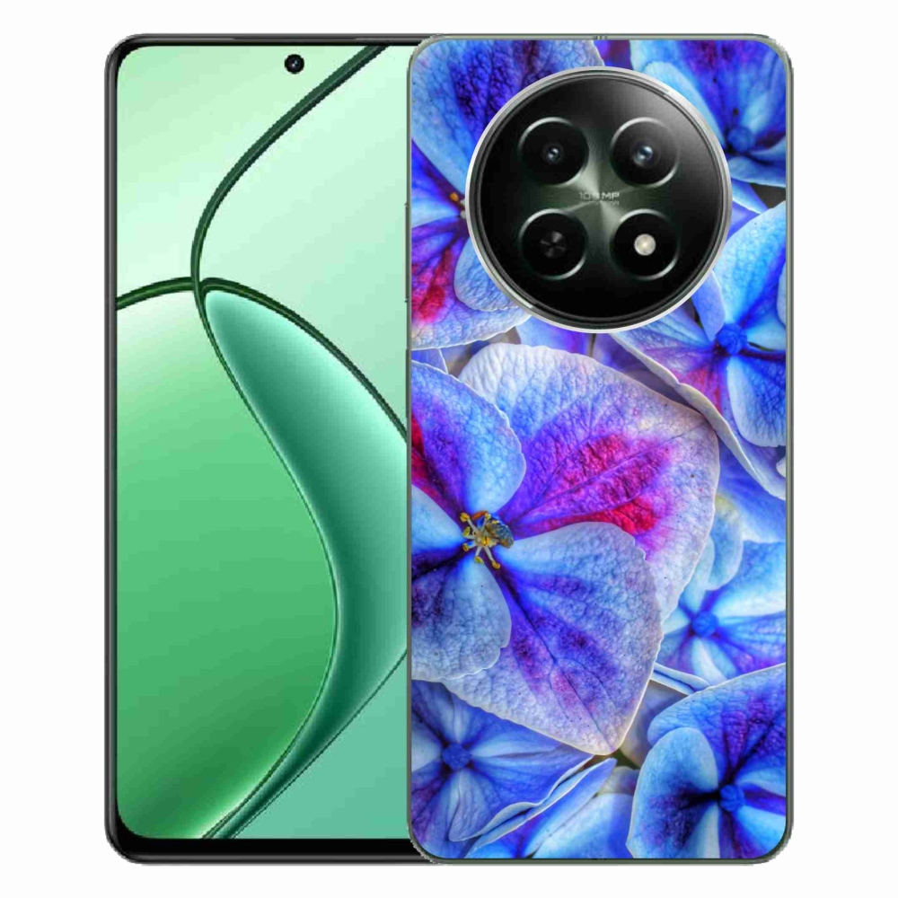 Zselés borítás mmCase a Realme 12 5G/12x 5G készülékhez - kék virágok 1