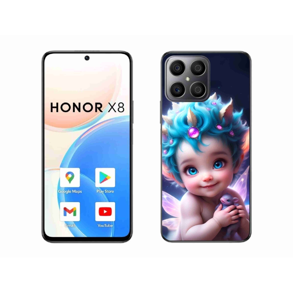 Gél borítás mmCase a Honor X8-hoz - baba pillangószárnyakkal