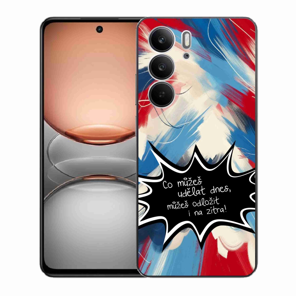 Gél borító mmCase a Realme C75 készülékhez - vicces szöveg 9 fekete háttér