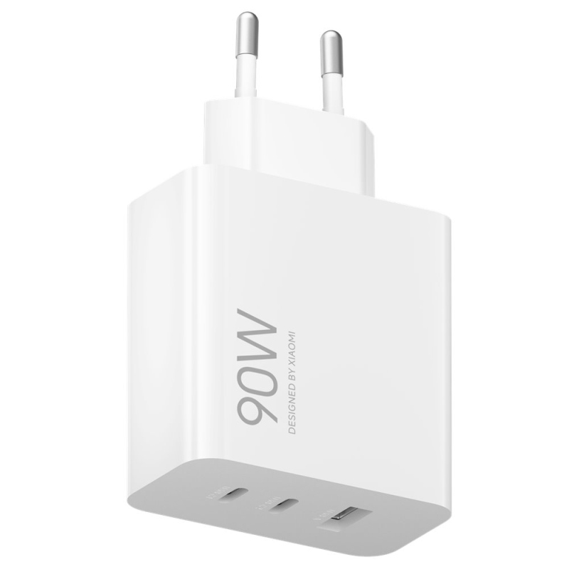 Xiaomi Triple (2xUSB-C, 1xUSB-A) 90W GaN utazó töltő fehér