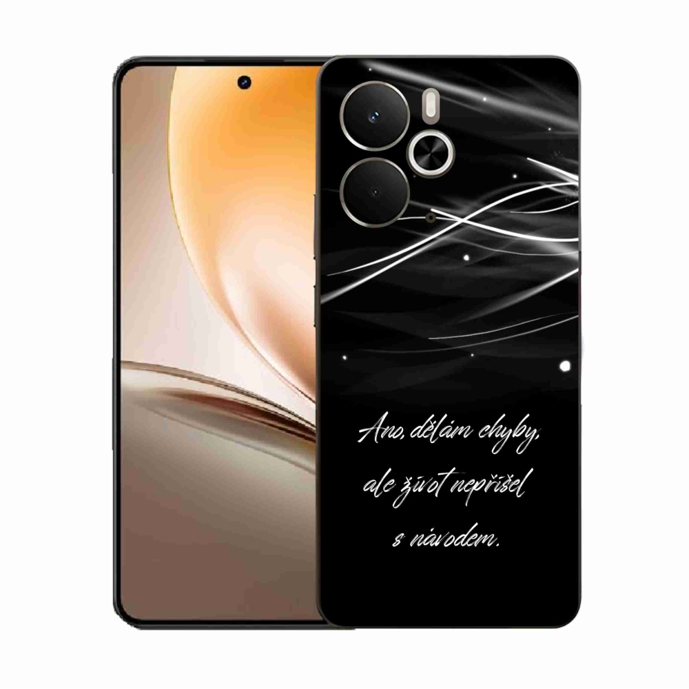 Gél borítás mmCase a Realme 14 5G-n - idézem a fekete hátteret