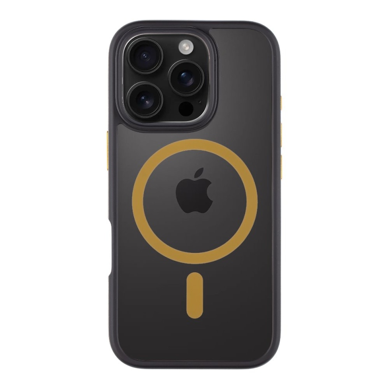 Taktikai MagForce Hyperstealth 2.0 borító iPhone 16 Pro fekete/sárga színű készülékhez