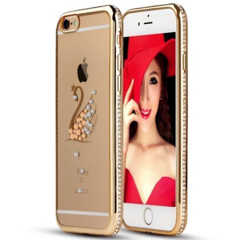Xin zselés tok iPhone 6s Plus és 6 Plus készülékhez - arany hattyú