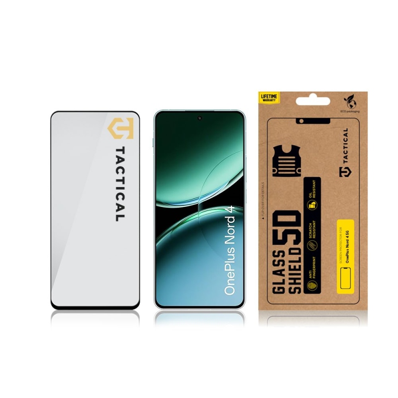 Taktikai üvegpajzs 5D üveg a OnePlus Nord 4 5G fekete számára