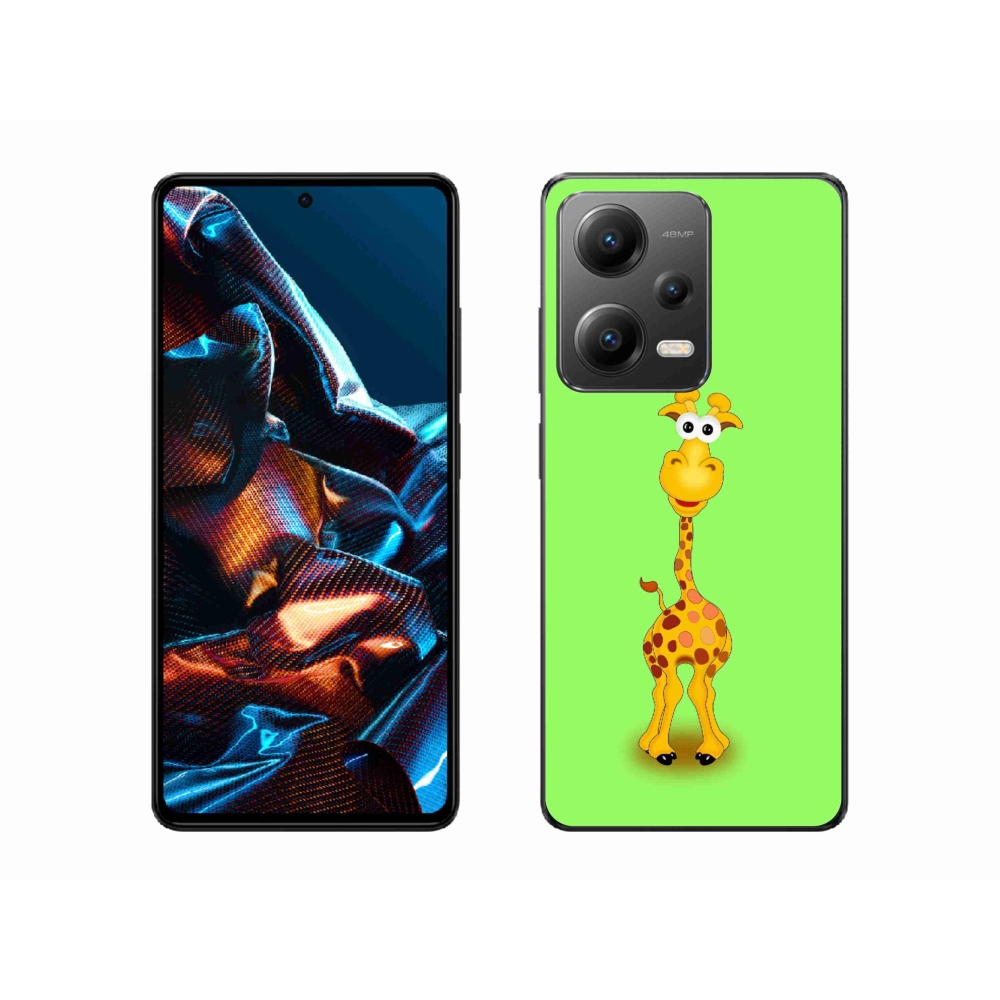 Gél borítás mmCase a Xiaomi Redmi Note 12 Pro 5G számára - rajzfilm zsiráf