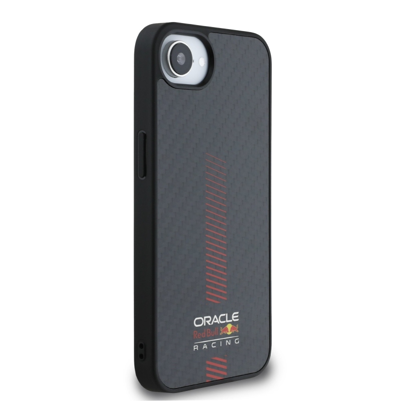 Red Bull Carbon Powerbar MagSafe MagSafe hátlap iPhone 16e készülékhez Fekete