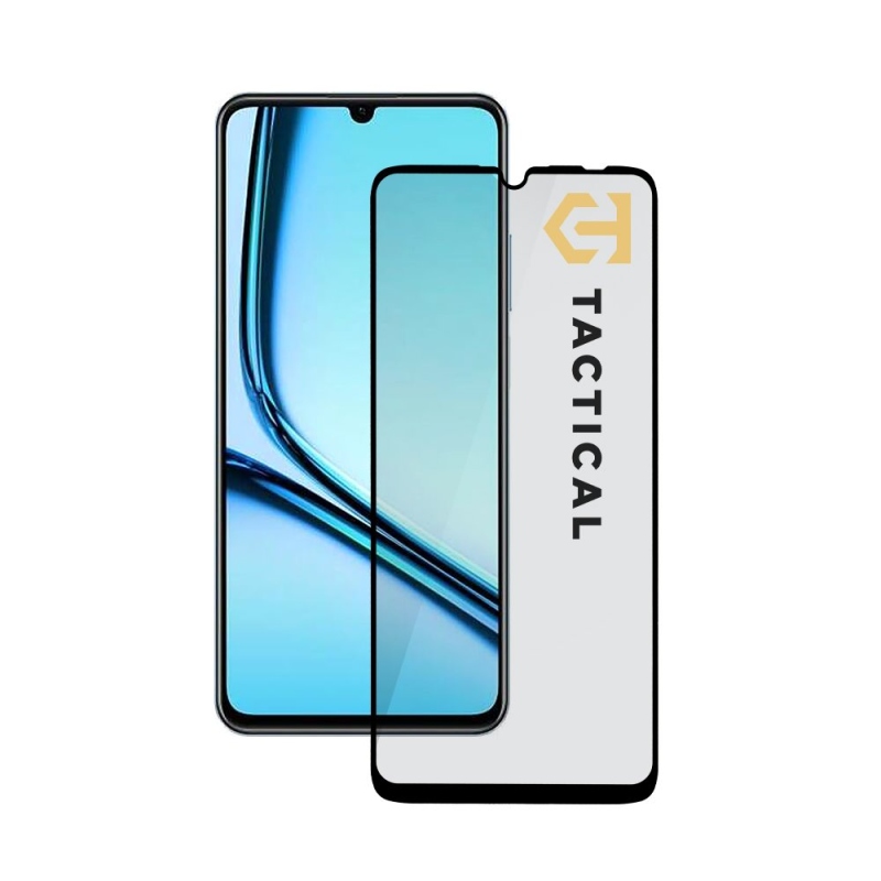 Taktikai üvegpajzs 5D üveg a Realme Note 50 4G fekete készülékhez