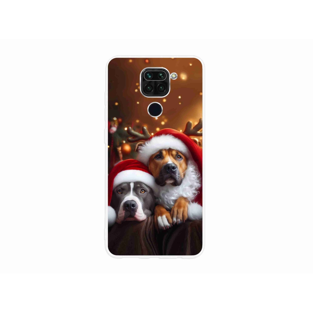 Gél borító mmCase a Xiaomi Redmi Note 9-hez - Karácsonyi kutyák