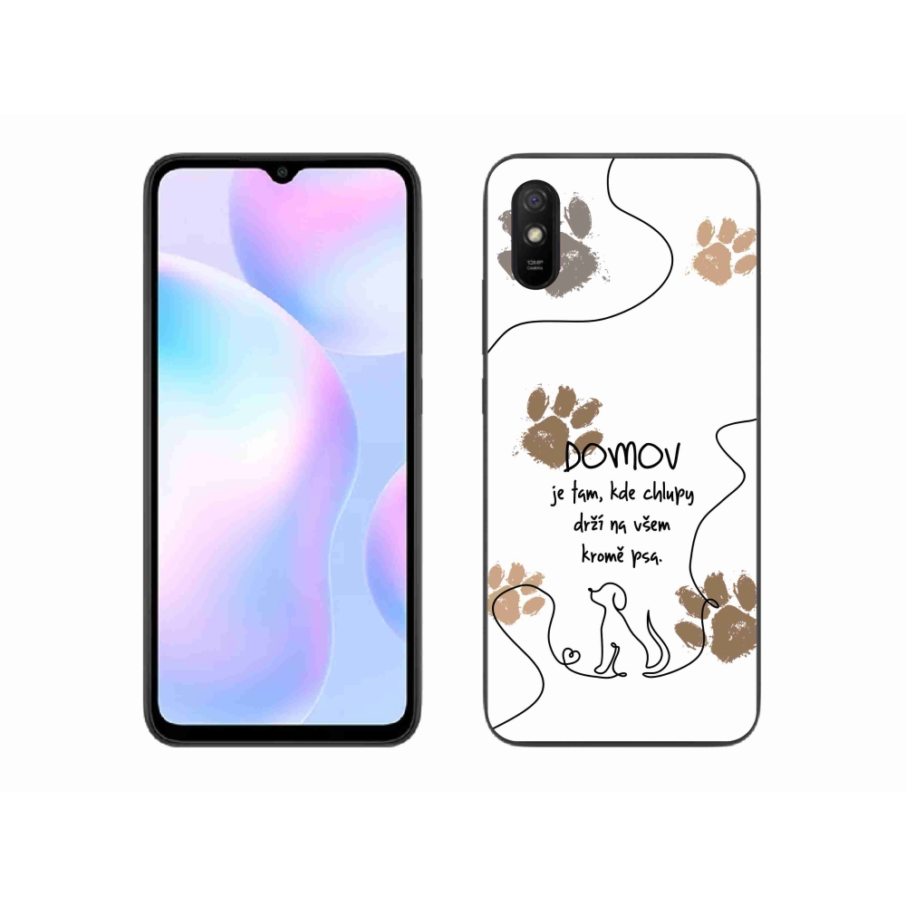 Gél borítás mmCase a Xiaomi Redmi 9A számára - kutya motívum fehér háttérrel