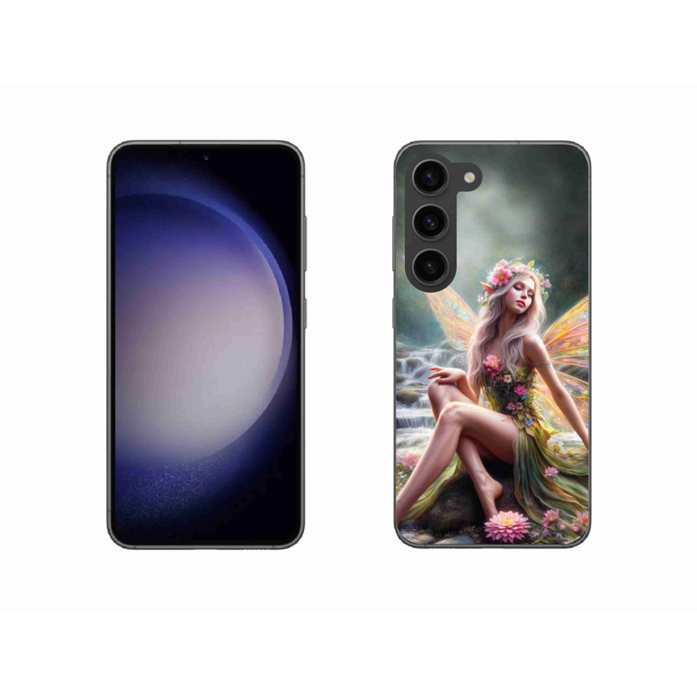 Zselés borítás mmCase Samsung Galaxy S23 5G - pillangó nő 1