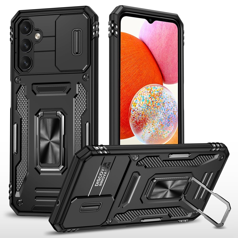 Lencseálló hibrid védőburkolat Samsung Galaxy A15 4G/5G készülékhez - fekete