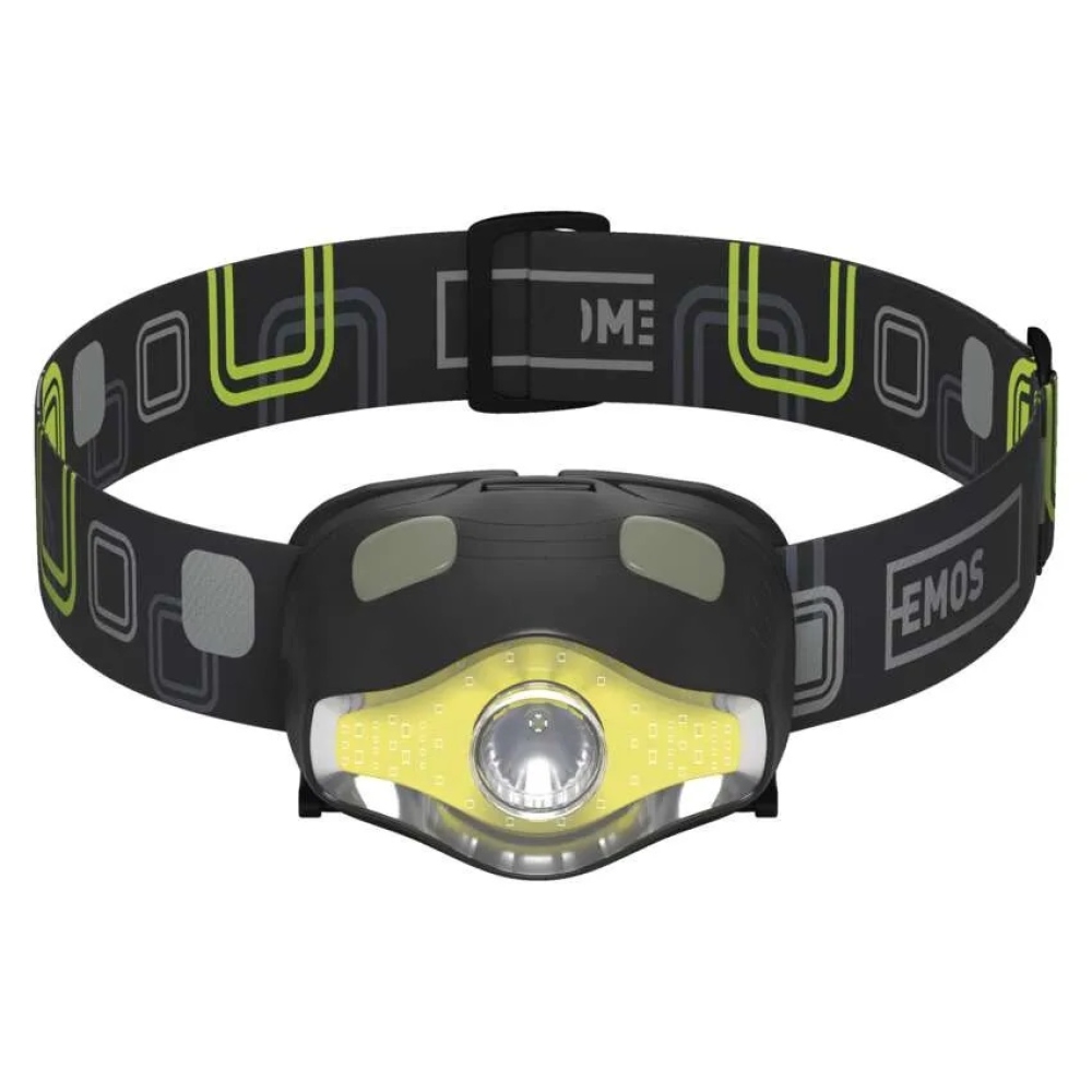 COB LED + LED fényszóró P3536, 220 lm, 100 m, 3× AAA