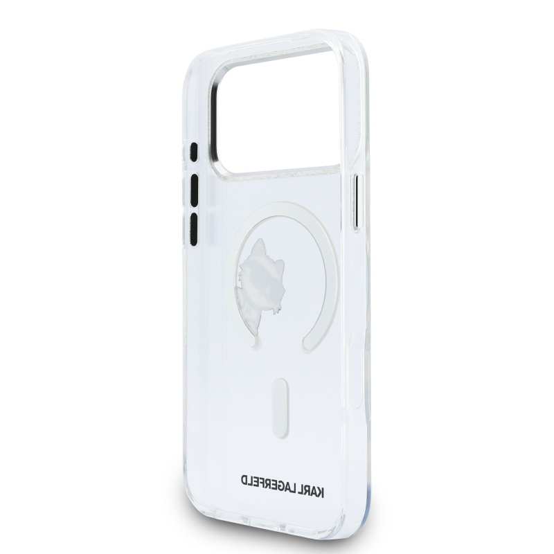 Karl Lagerfeld IML Choupette Peekaboo MagSafe hátlap az iPhone 17 Pro Max átlátszóhoz