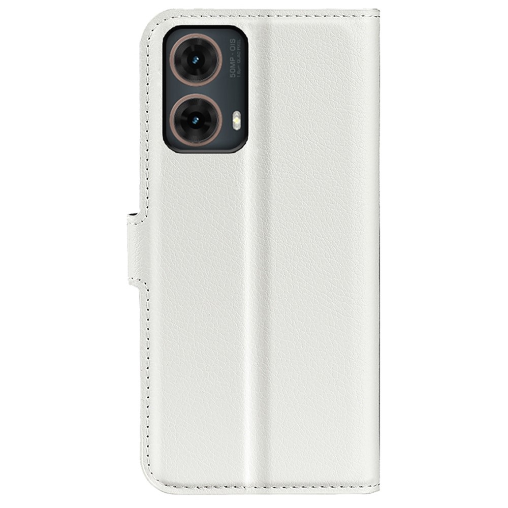 Litchi könyv tok Motorola Moto G85 5G - fehér