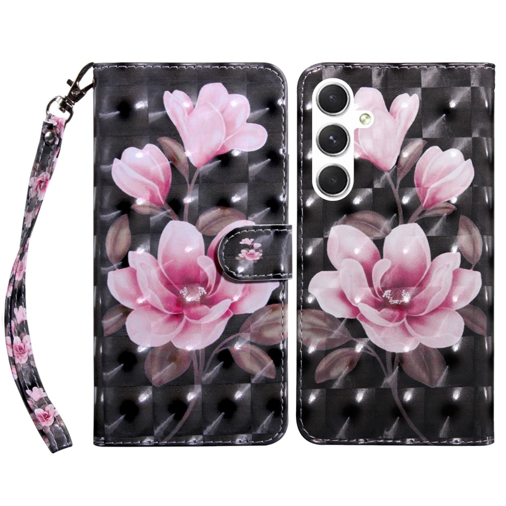 Spot book tok Samsung Galaxy A16 4G/5G készülékhez - rózsaszín virág