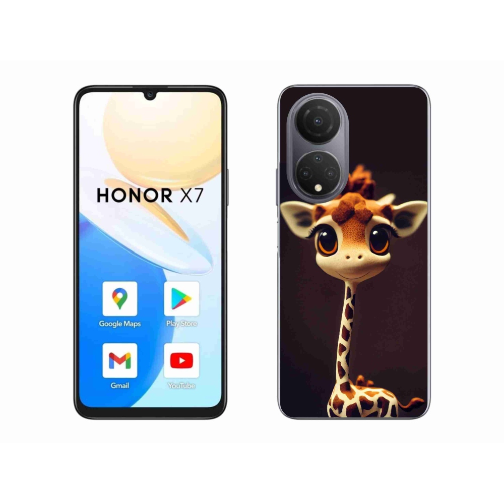 Zselés borítás mmCase a Honor X7 készülékhez - kis zsiráf