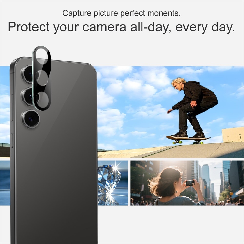 IMK kamera lencse üveg Samsung Galaxy S25 FE kamerához - fekete