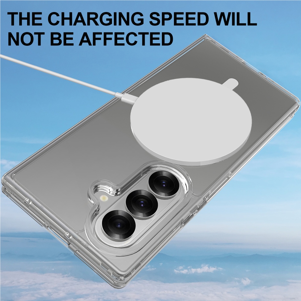 Akril zselés tok szilárd hátlappal és MagSafe a Samsung Galaxy Z Fold7 5G készülékre - átlátszó