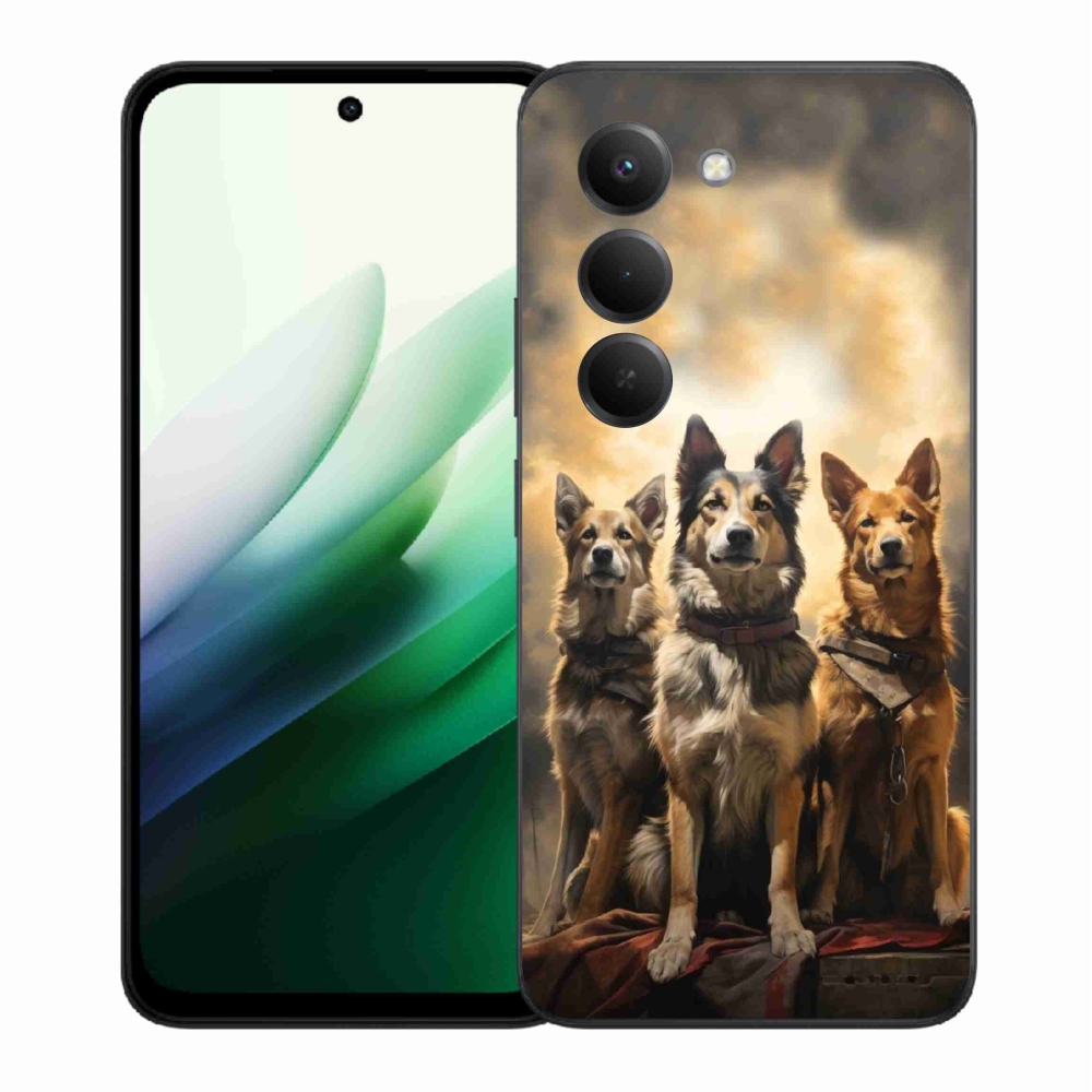 Gél borítás mmCase a Xiaomi Redmi 15 5G számára - három kutya