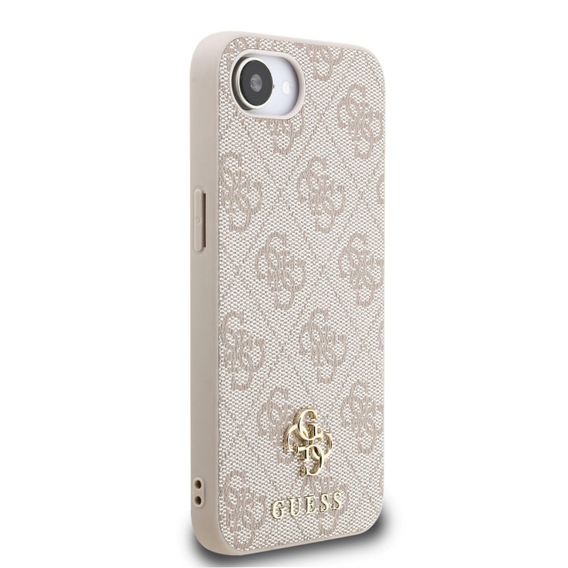Guess PU 4G kis fém logós MagSafe hátlap iPhone 16e rózsaszínű iPhone 16e számára