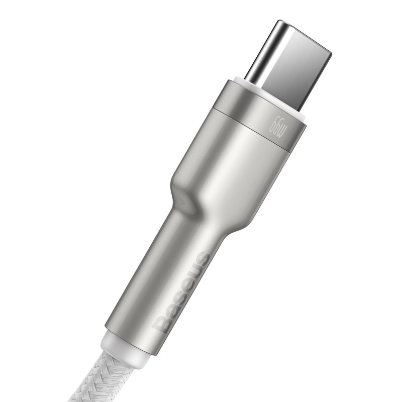 Baseus Cafule Metal sorozatú adatkábel USB-USB-C 66W 1m Fehér