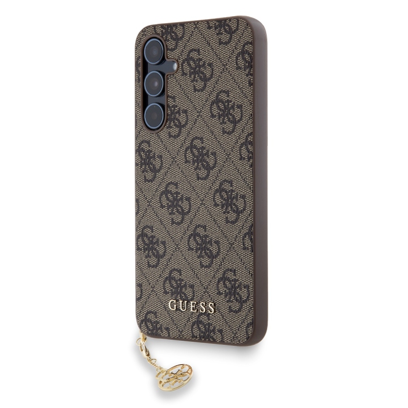 Guess 4G Charm hátlap Samsung Galaxy A55 barna színű hátlaphoz
