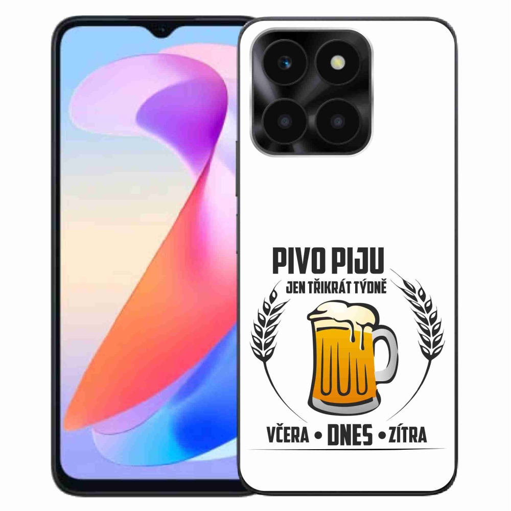 Gél borítás mmCase a Honor X6a számára - sör motívum fehér háttérrel