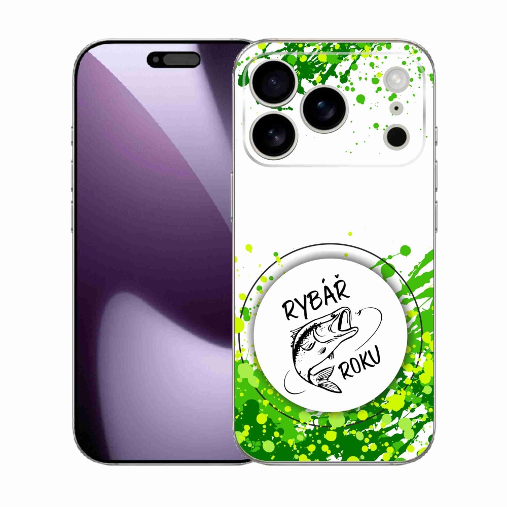 Gél borítás mmCase iPhone 17 Pro készülékhez - Az év halászának fehér háttere