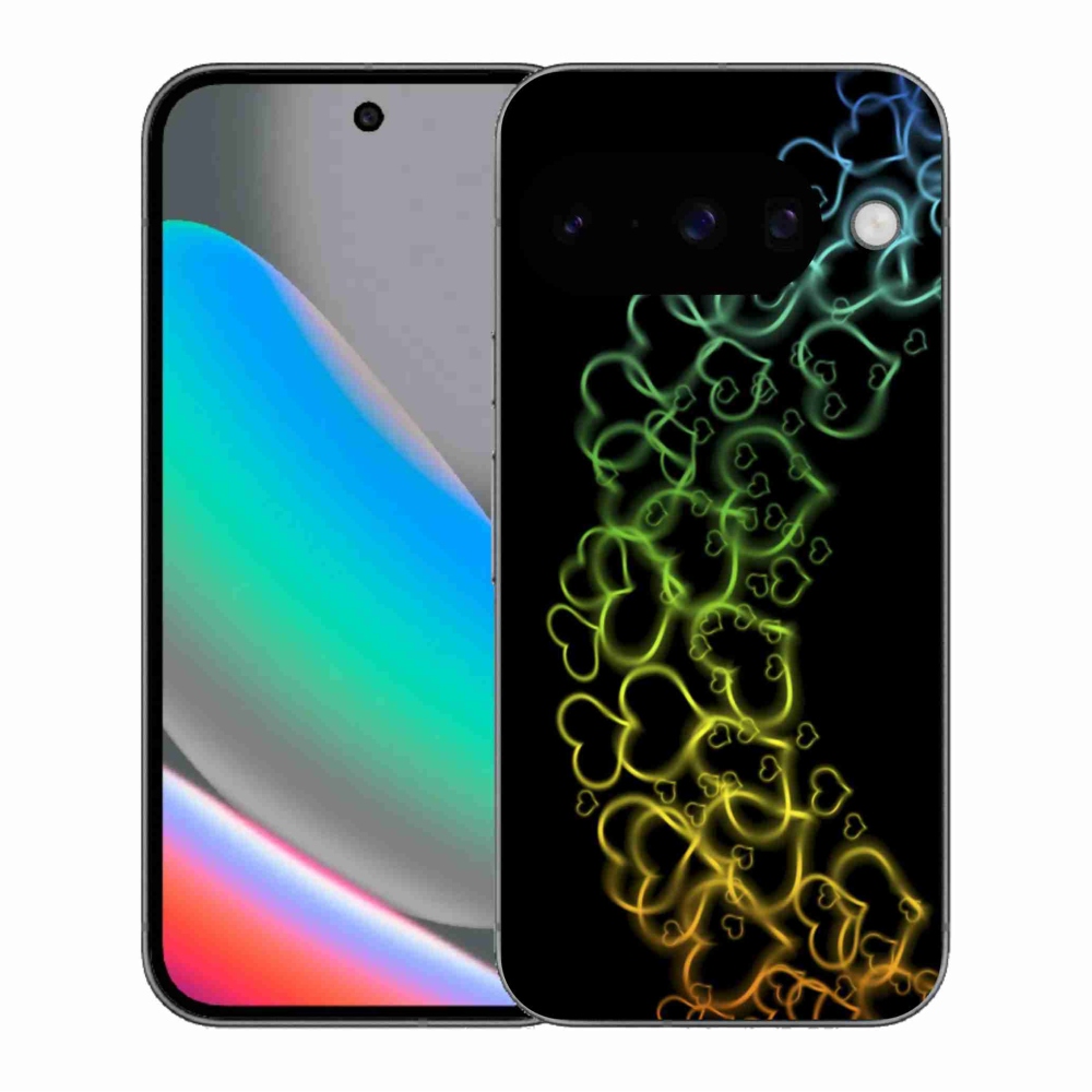 Zselés borítás mmCase a Google Pixel 10 készülékhez - színes szívek