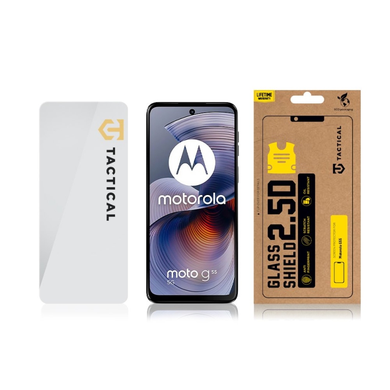 Taktikai üvegpajzs 2.5D üveg a Motorola G55 számára Tiszta