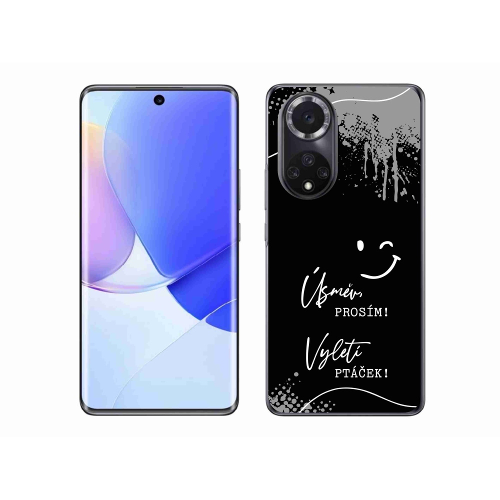Gél borító mmCase a Honor 50 készülékhez - vicces szöveg 4 fekete háttér