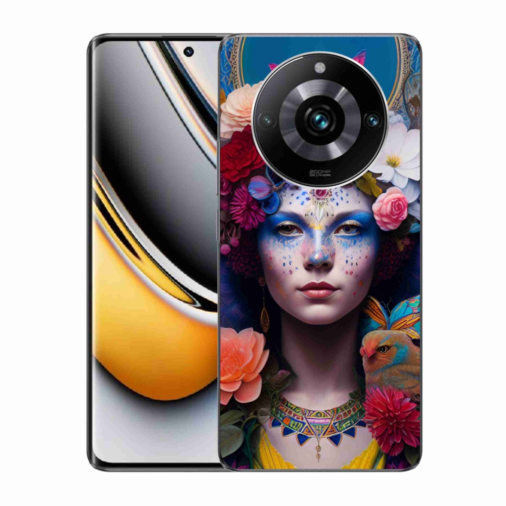 Gél borítás mmCase a Realme 11 Pro/11 Pro+ készülékhez - nő virágokkal