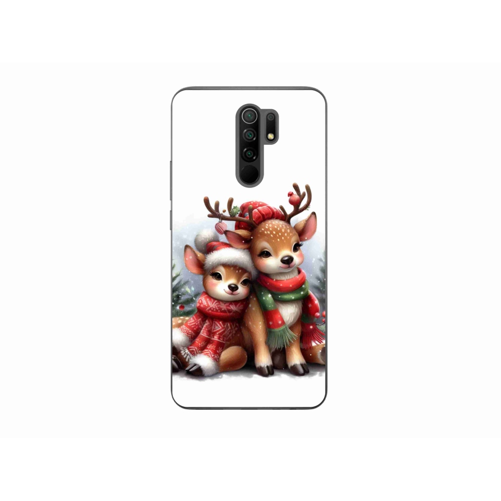 Gél borítás mmCase a Xiaomi Redmi 9-hez - karácsonyi rénszarvas