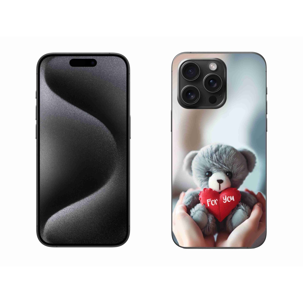 Gél borítás mmCase iPhone 15 Pro Max készülékhez - mackó a szerelmesek számára
