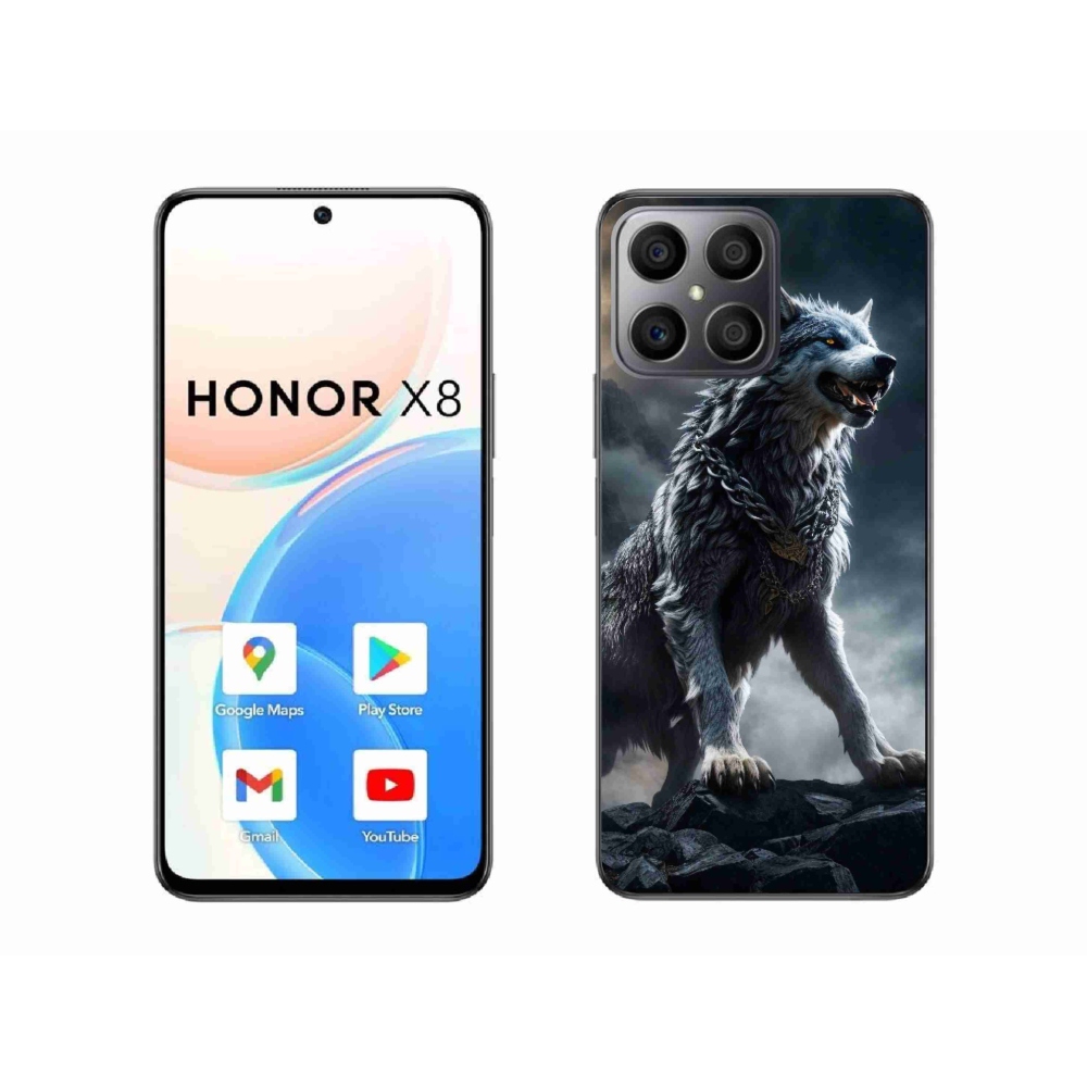 Zselés borítás mmCase a Honor X8-hoz - farkas 1