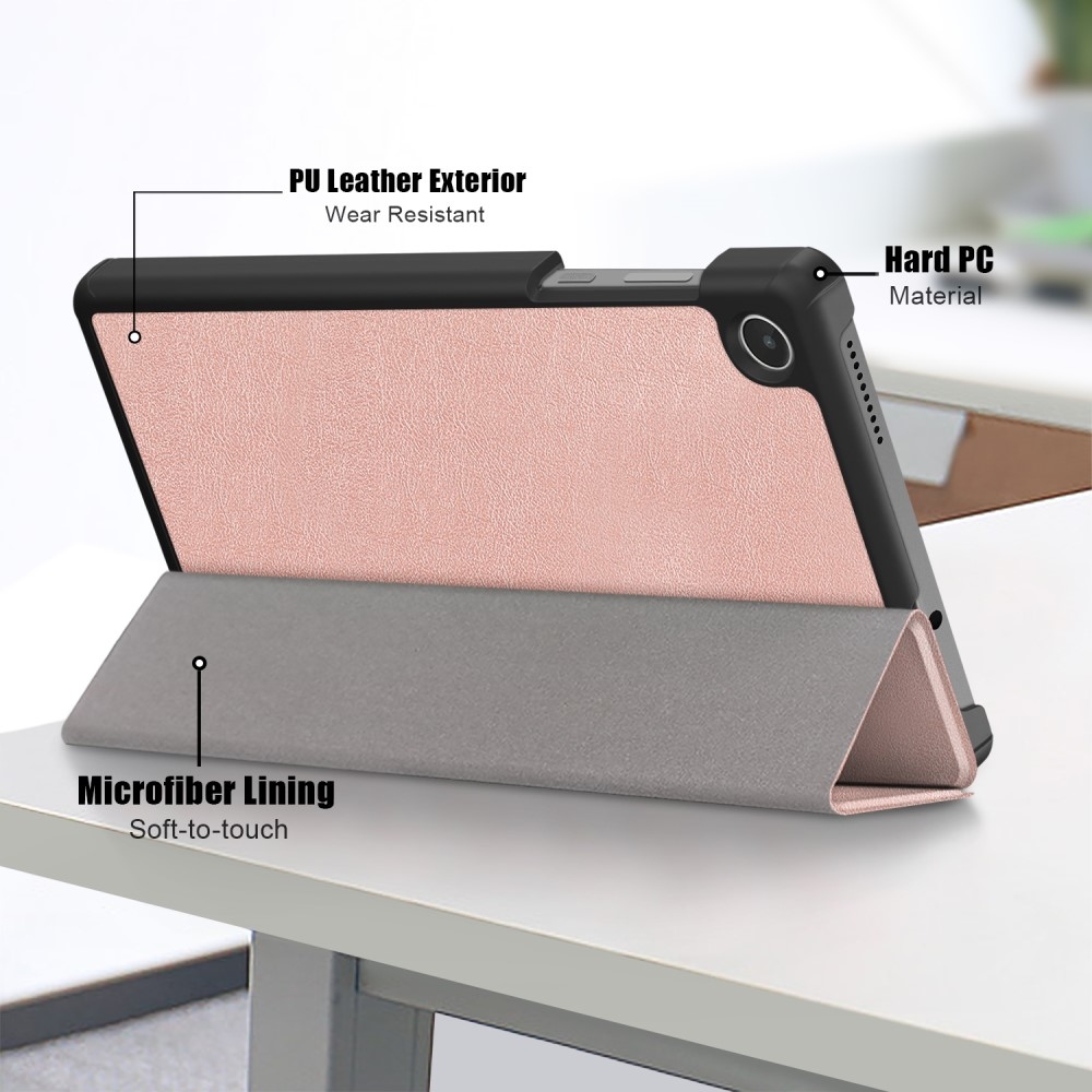 Állványra záródó tok Lenovo Tab M8 4. generációs (2024) - rózsaarany