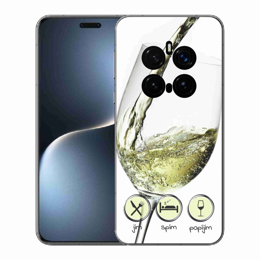 Zselés borítás mmCase a Honor Magic 7 Pro 5G készülékhez - borospohár fehér