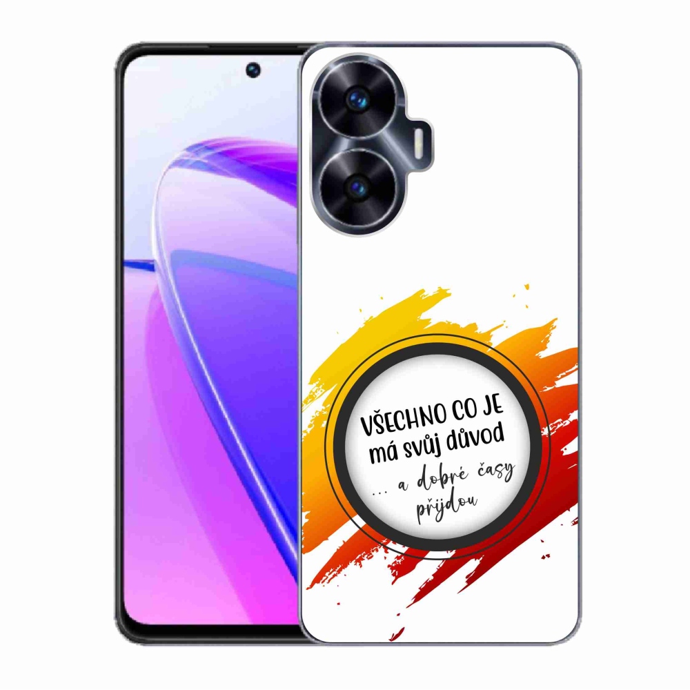 Gélborítás mmCase a Realme C55 készülékre - idézet 3 fehér háttér