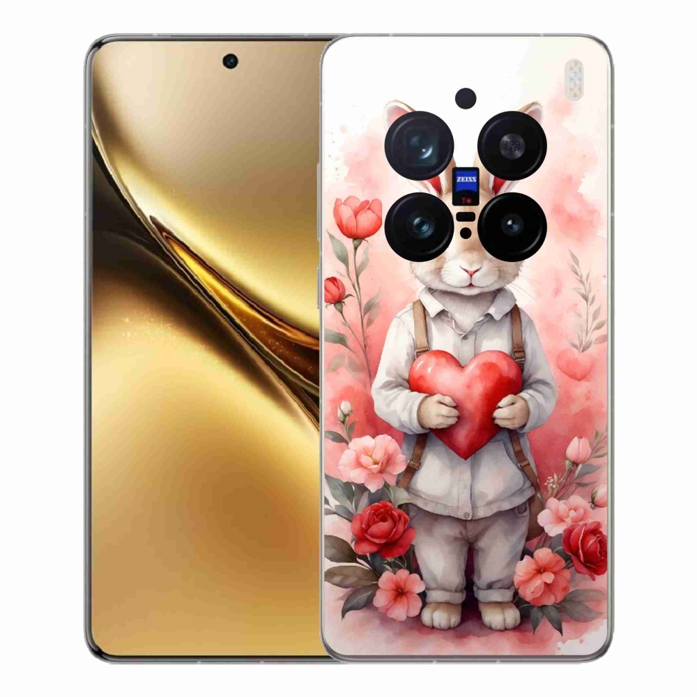 Zselés borítás mmCase a Vivo X200 Pro 5G-hez - nyúl szívvel