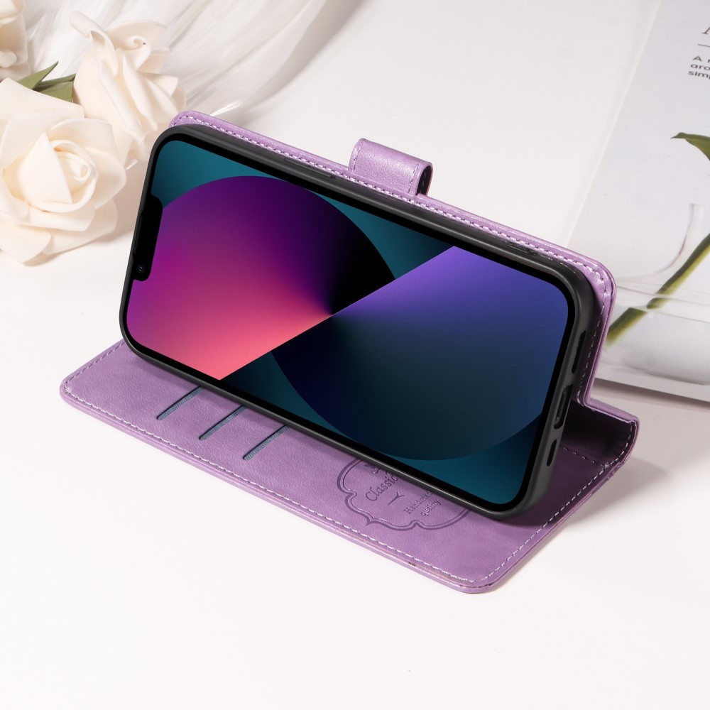 Virágos könyv tok Xiaomi Redmi A5 (173.45x79.35x8.45mm) - lila