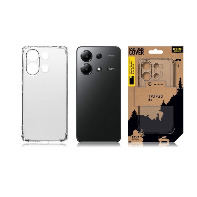 Taktikai TPU Plyo Cover for Xiaomi Redmi Note 13 4G átlátszó