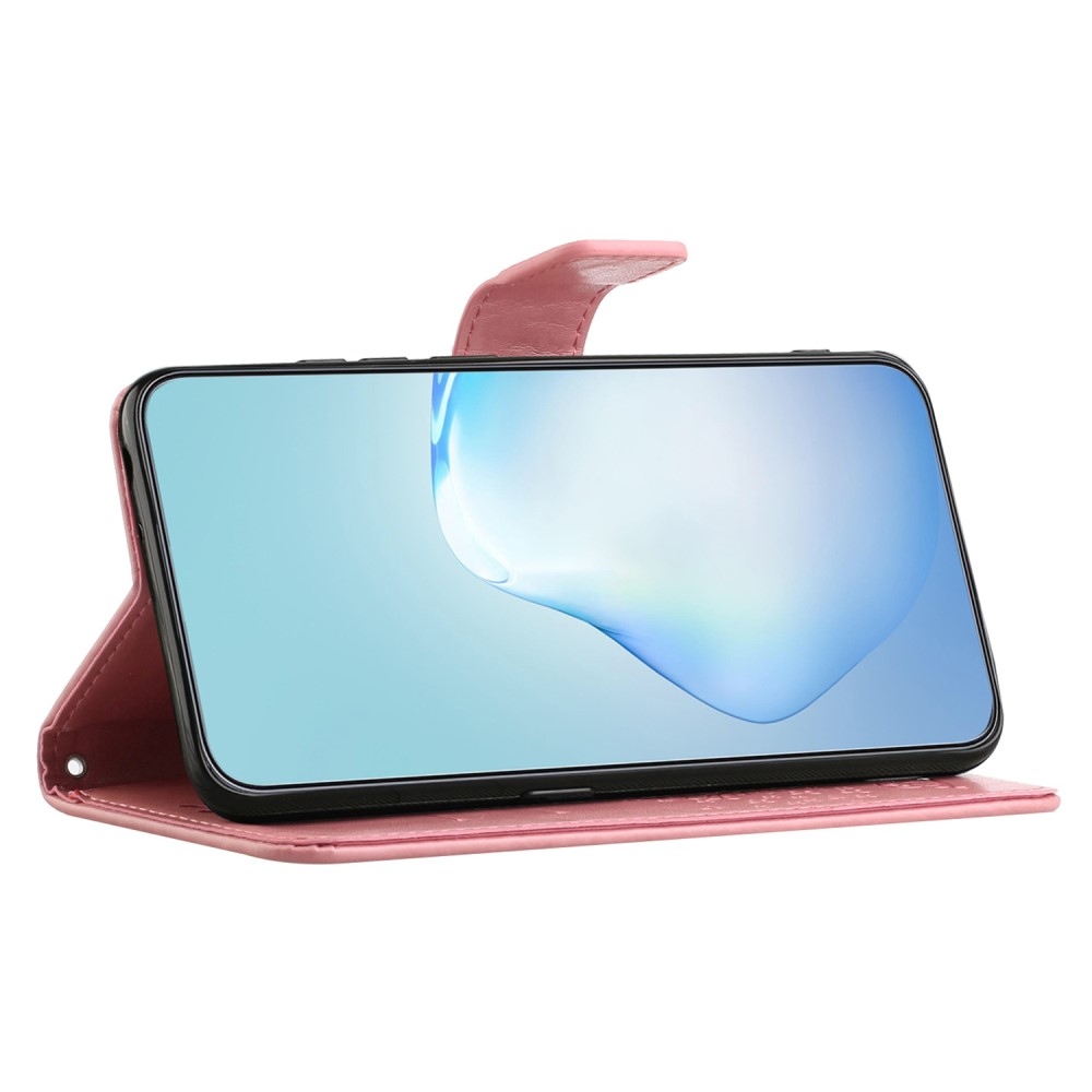Fás könyv tok Samsung Galaxy S24+/S25+ készülékhez - rózsaszín